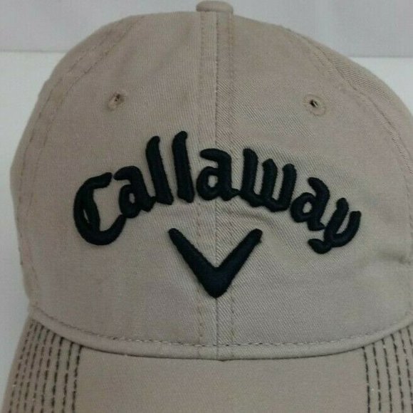 New Era Callaway Odyssey Golf Adjustable Tan Baseball Cap - Picture 2 of 8